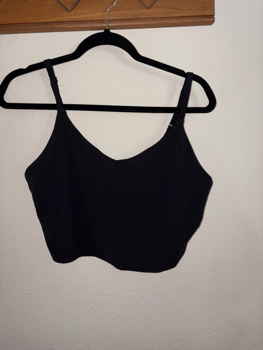 Athleta Black V-Neck Cropped Camisole